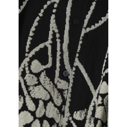 Gozzip Woman Gerda Oversize shirt Tunic Shirt Tunic Black with border print