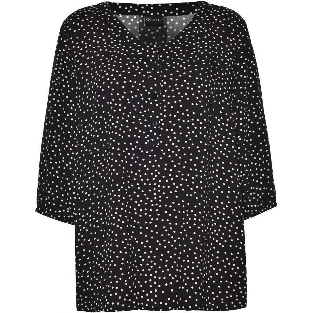 Gozzip Woman Gertrud Blouse Blouse Black Dots