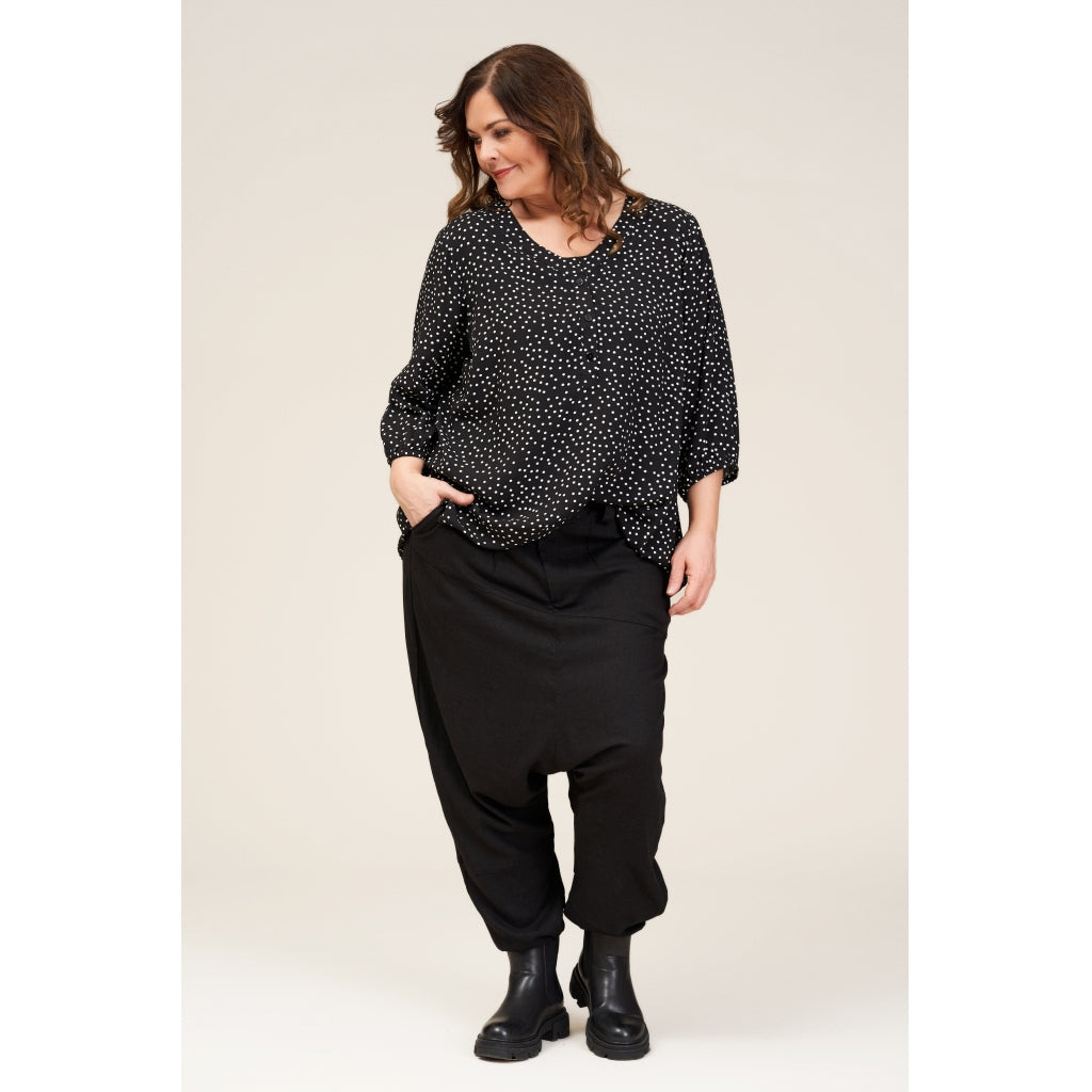 Gozzip Woman Gertrud Blouse Blouse Black Dots