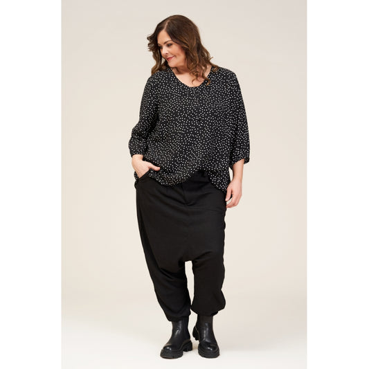 Gozzip Woman Gertrud Blouse Blouse Black Dots