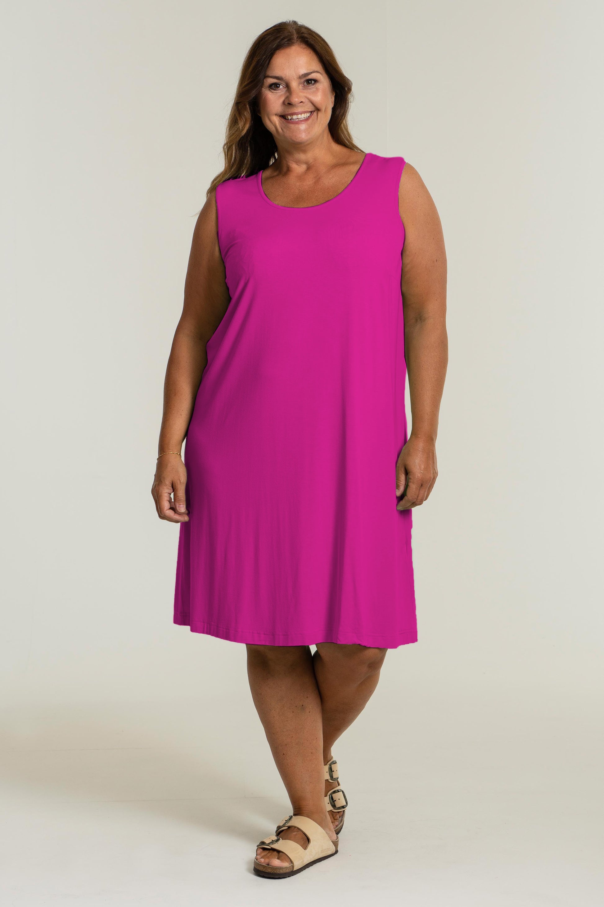 Gozzip Woman Gitte Panel Dress Panel Dress 33 Fuchsia