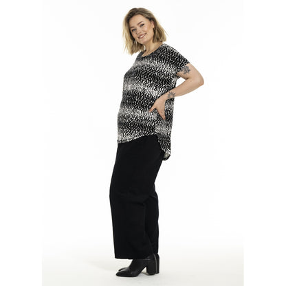 Gozzip Woman Gitte T-shirt with print T-Shirt Black/White