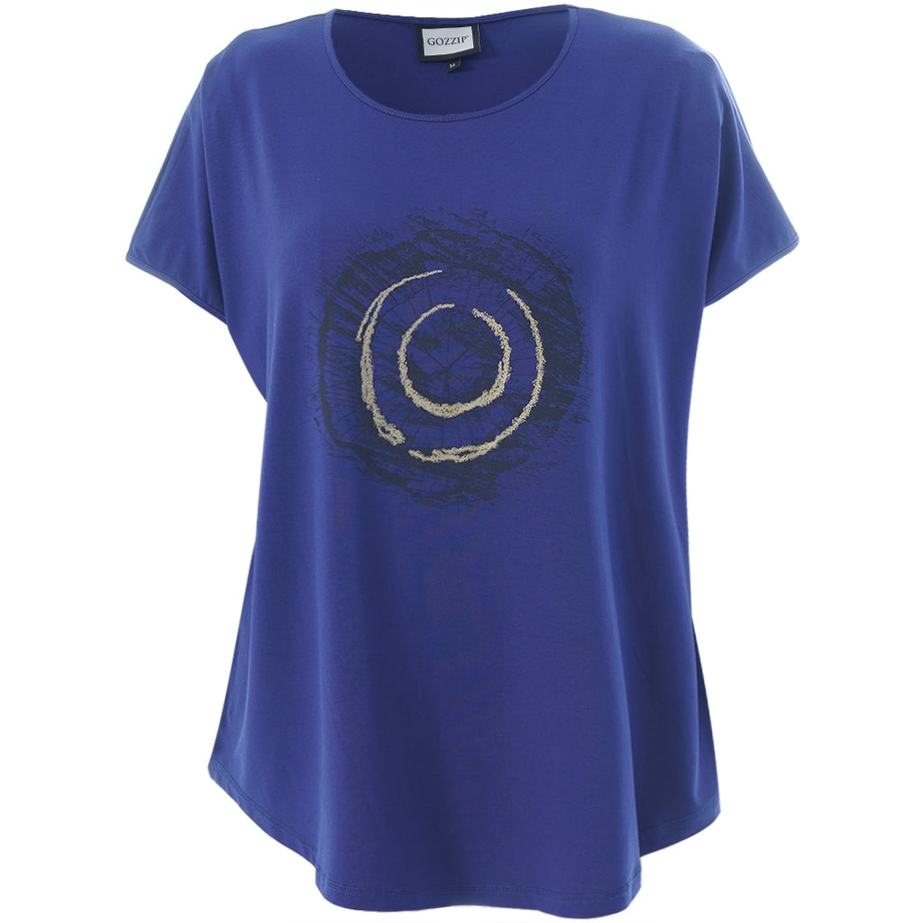 Gozzip Woman Gitte T-shirt with print T-Shirt Blue