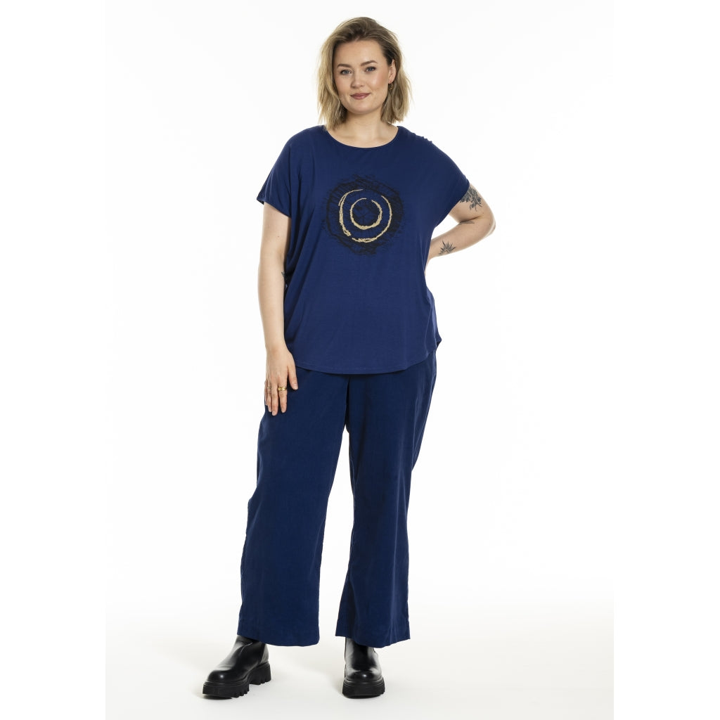 Gozzip Woman Gitte T-shirt with print T-Shirt Blue