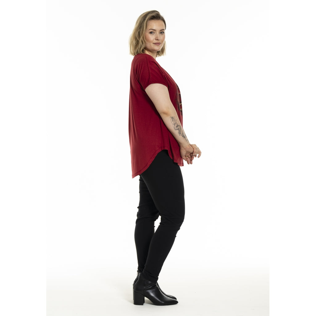 Gozzip Woman Gitte T-shirt with print T-Shirt Scarlet