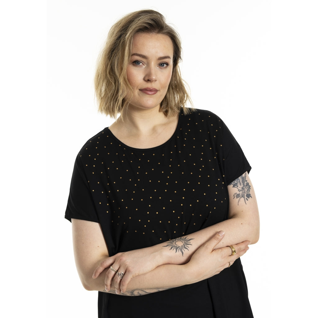 Gozzip Woman Gitte T-shirt with print T-Shirt Black