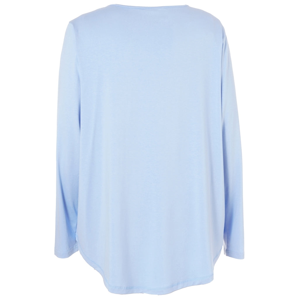 Gozzip Woman Gitte t-shirt with long sleeves T-Shirt 1 Light Blue