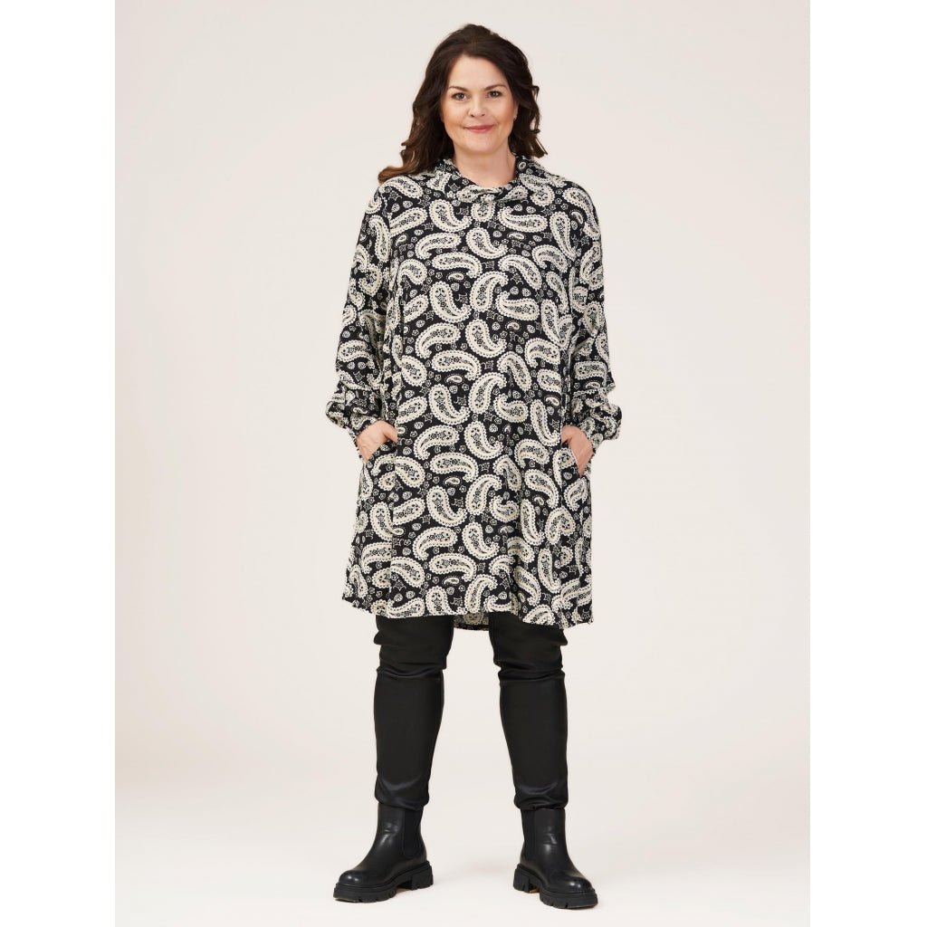 Gozzip Woman Mariann Tunic Tunic Black printed