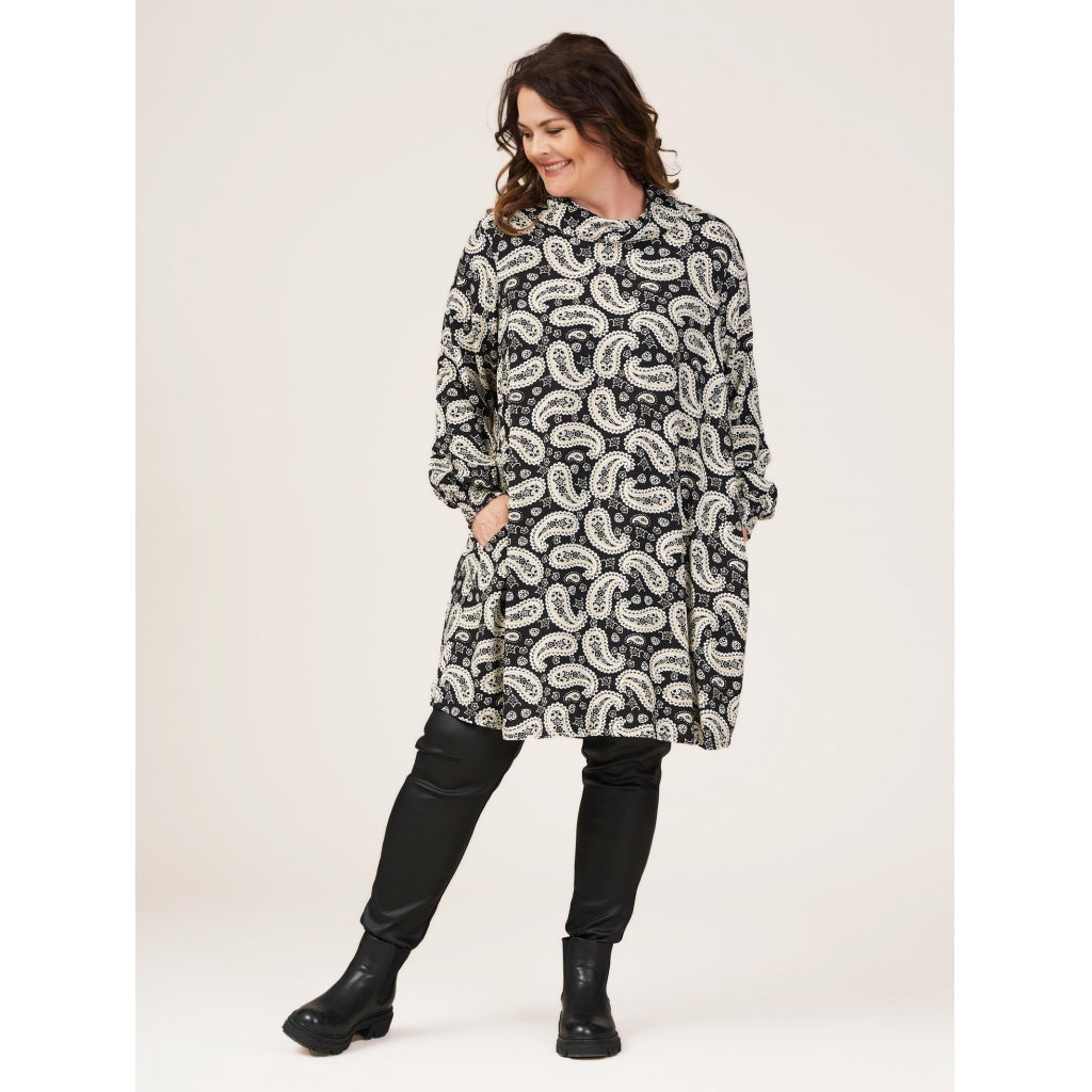 Gozzip Woman Mariann Tunic Tunic Black printed