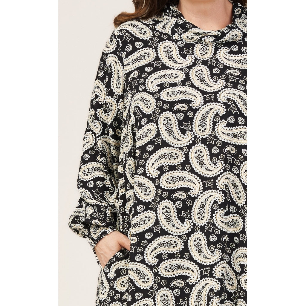 Gozzip Woman Mariann Tunic Tunic Black printed