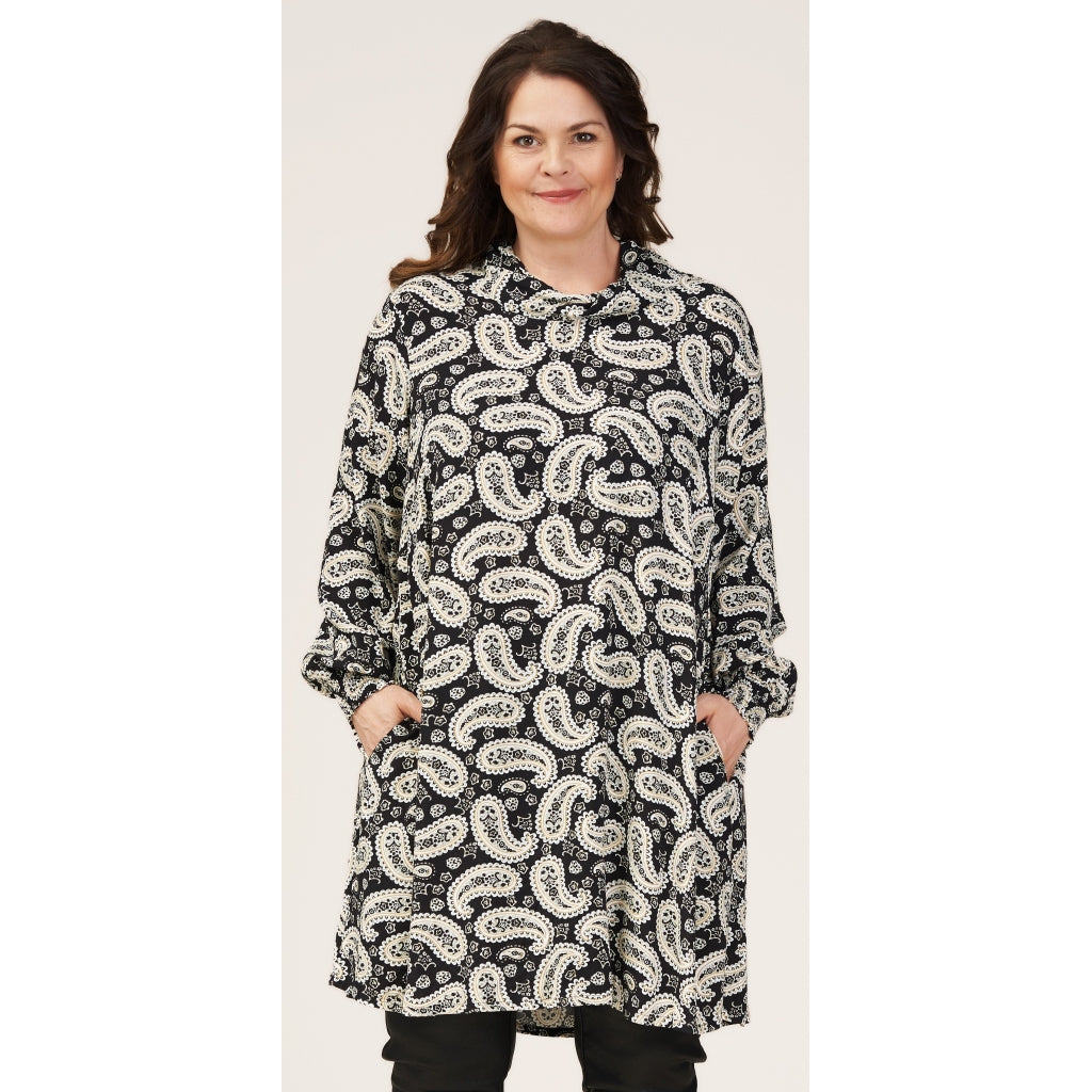 Gozzip Woman Mariann Tunic Tunic Black printed