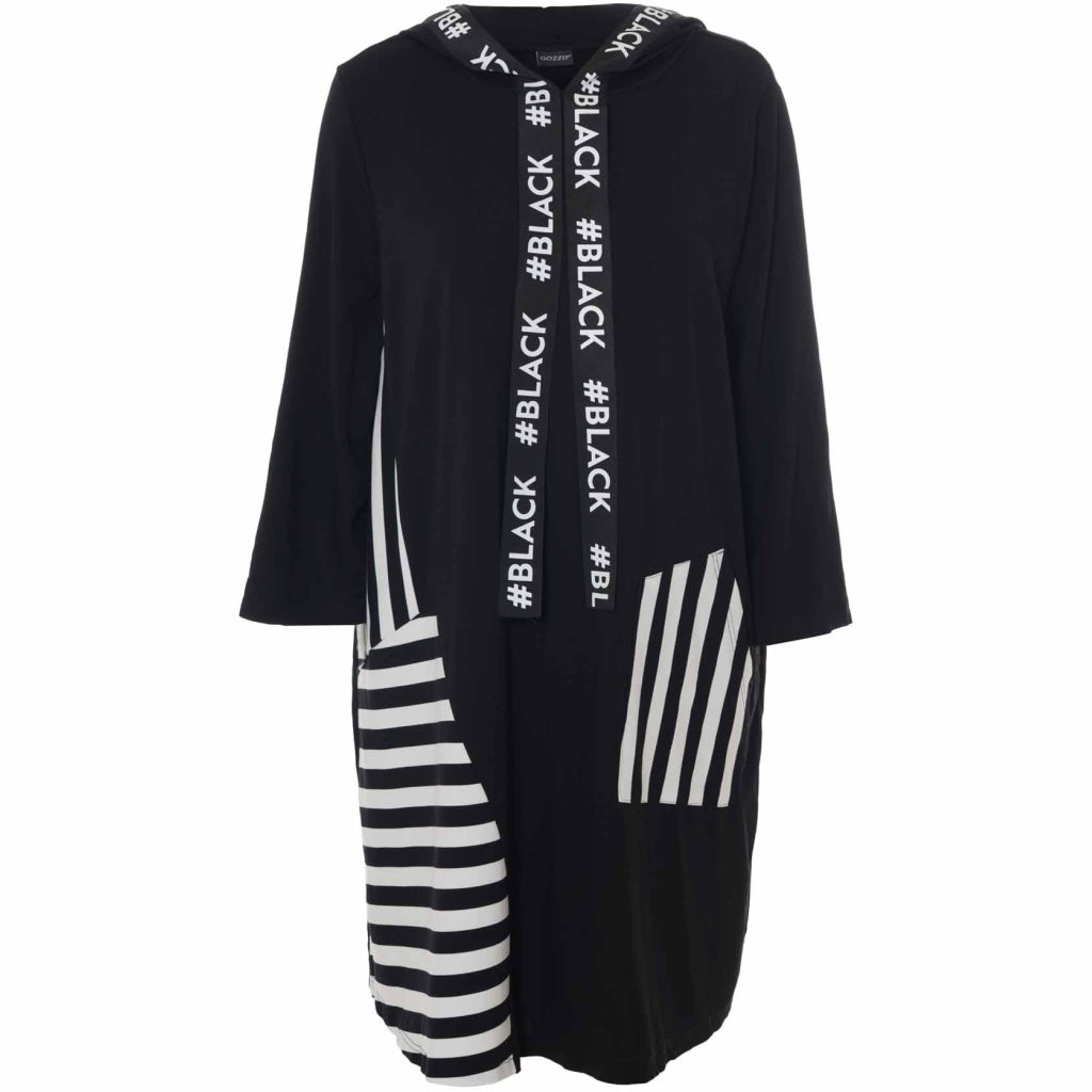 Gozzip Woman Marion Tunic Tunic Black with mix with stripe