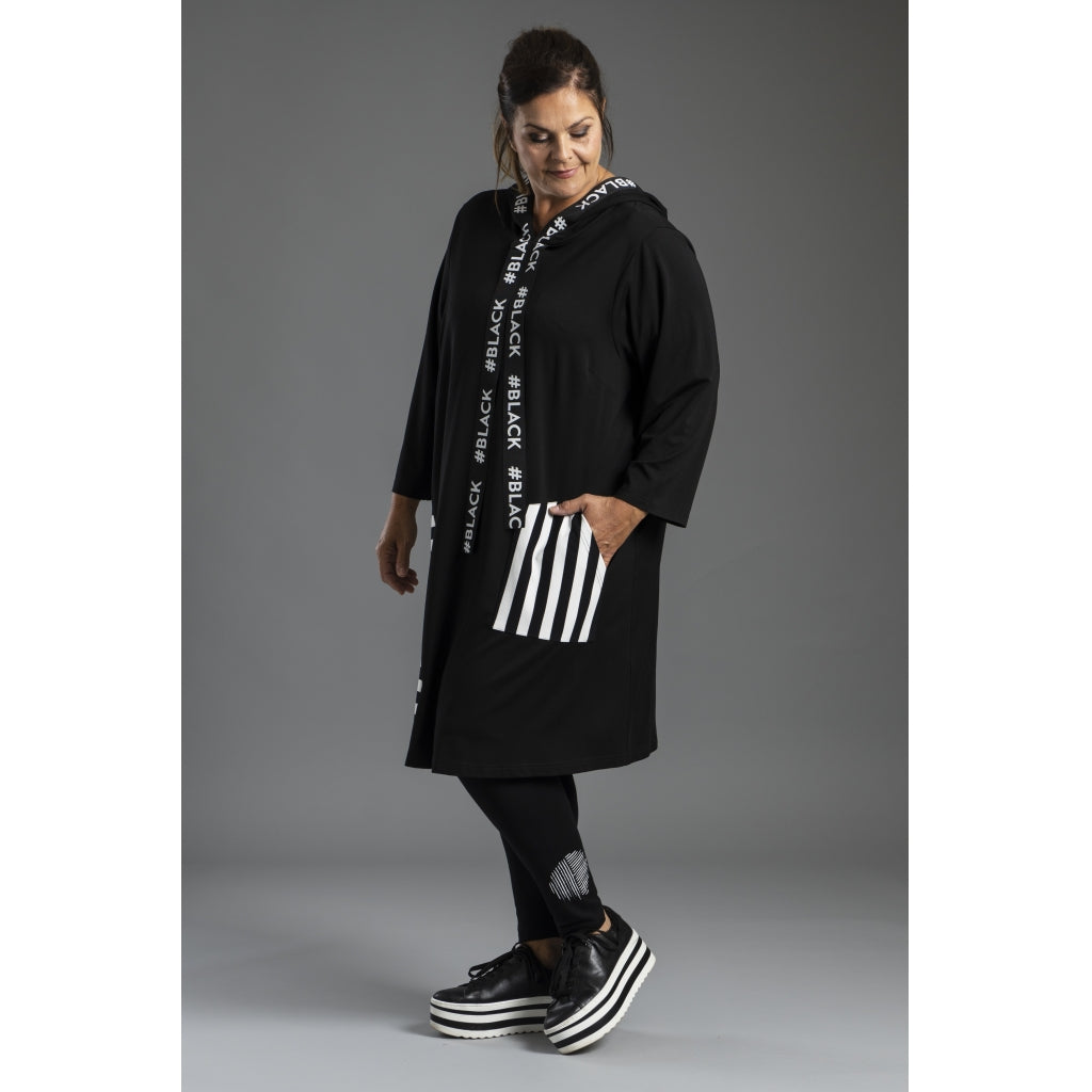 Gozzip Woman Marion Tunic Tunic Black with mix with stripe