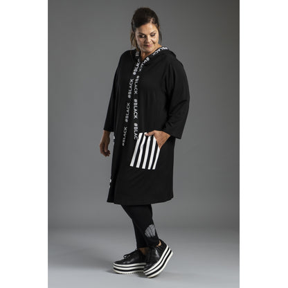 Gozzip Woman Marion Tunic Tunic Black with mix with stripe