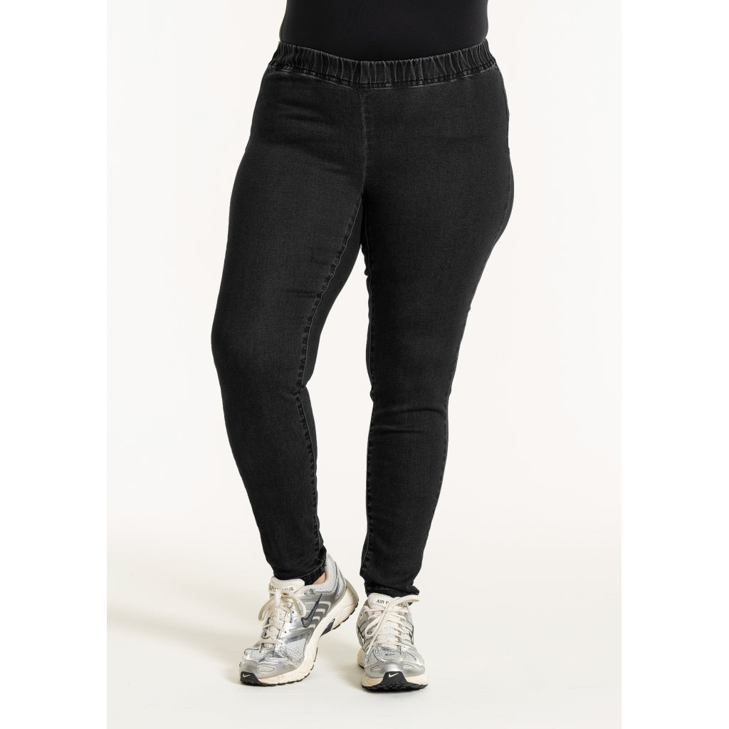 Gozzip Woman Maya Denim Leggings Leggings Black denim