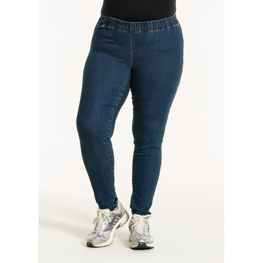 Gozzip Woman Maya Denim Leggings Leggings Dark blue denim