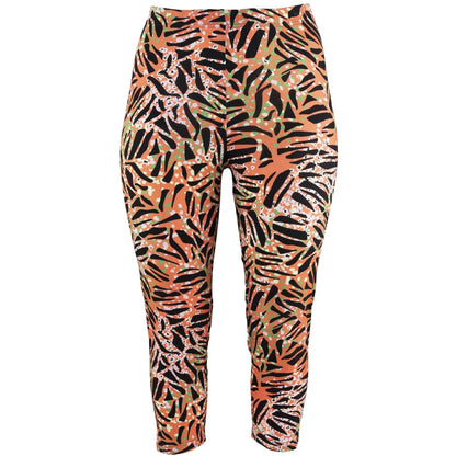 Gozzip Woman Merete 7/8 Leggings 7/8 leggings Coral Muliti Print
