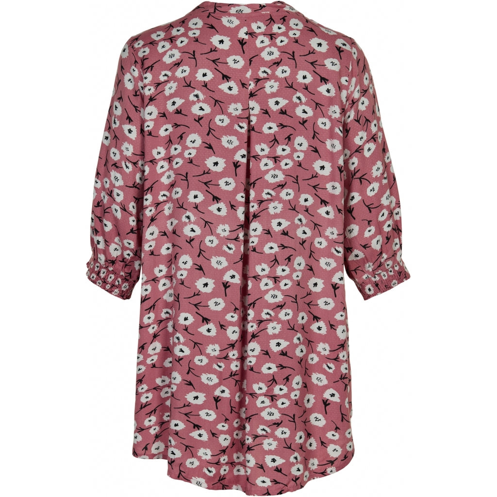Gozzip Woman Meta Tunic Tunic Dusty Rose printed