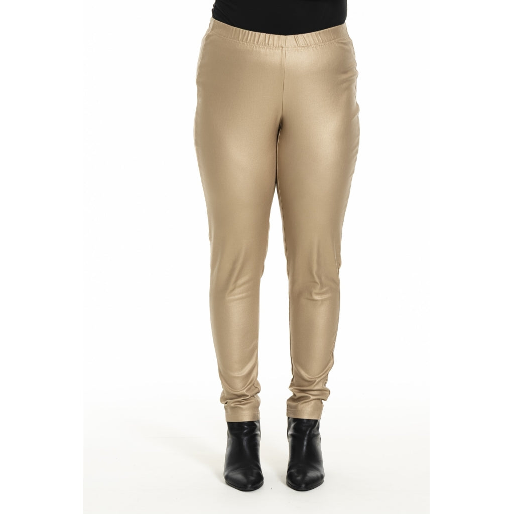 Gozzip Woman Monika Coated Leggings Leggings Mat gold