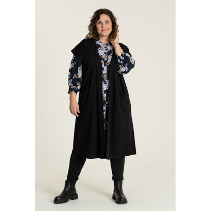 Gozzip Woman Nikoline Long waistcoat Waistcoat Black