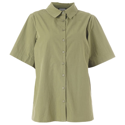 Gozzip Woman Pian Short sleeve Shirt Shirt Green