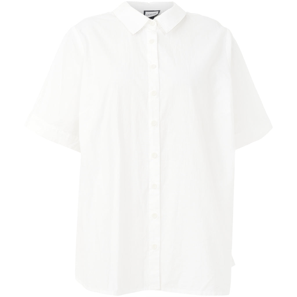 Gozzip Woman Pian Short sleeve Shirt Shirt White