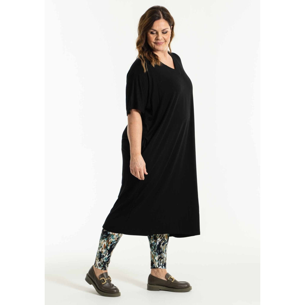 Gozzip Woman Pil Oversize Dress Dress Black