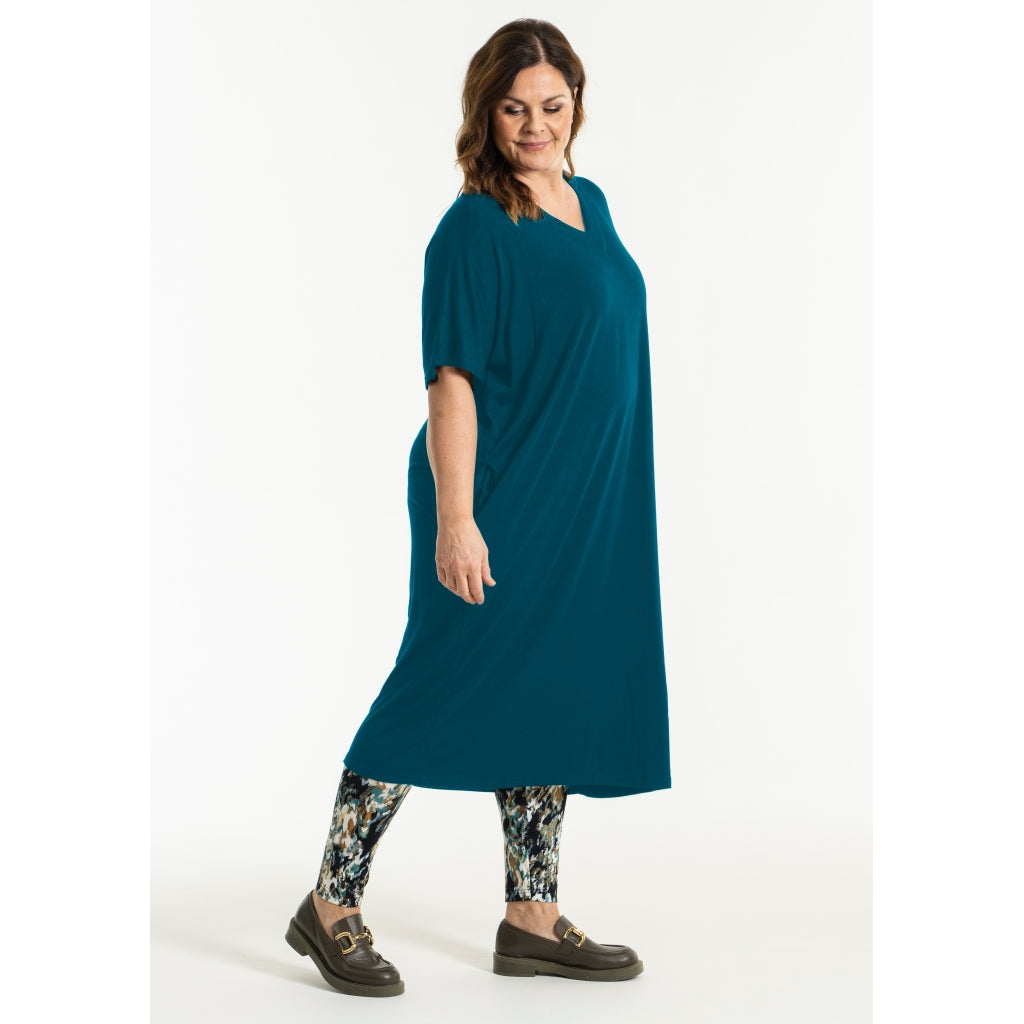Gozzip Woman Pil Oversize Dress Dress Petrol