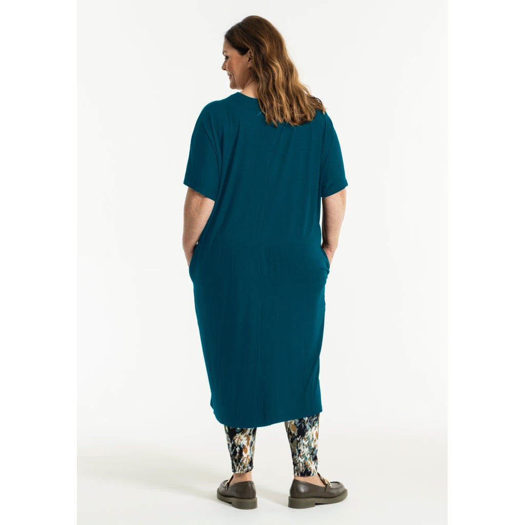Gozzip Woman Pil Oversize Dress Dress Petrol