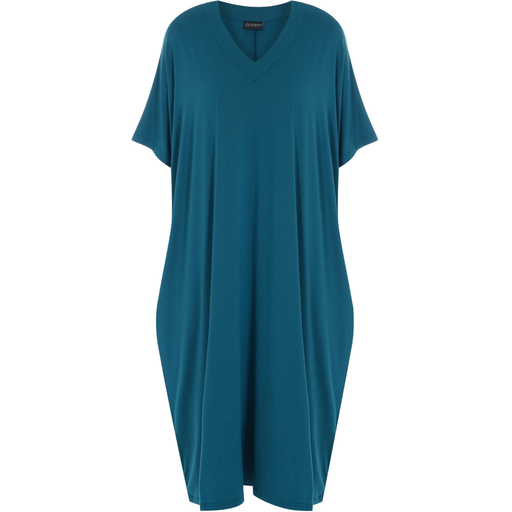 Gozzip Woman Pil Oversize Dress Dress Petrol