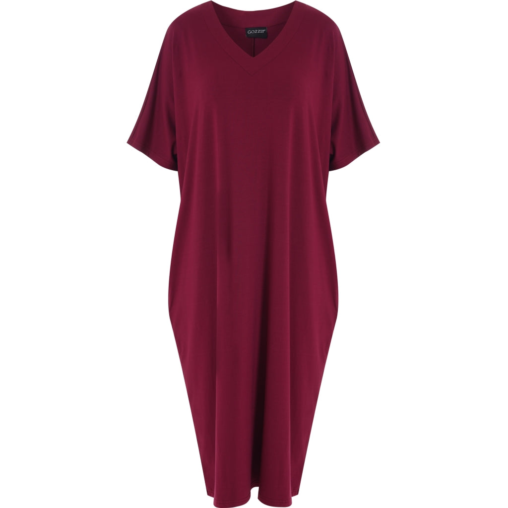 Gozzip Woman Pil Oversize Dress Dress Zinfandel