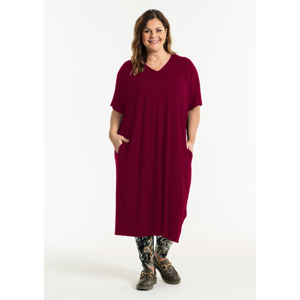 Gozzip Woman Pil Oversize Dress Dress Zinfandel
