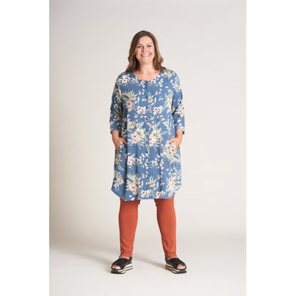 Gozzip Woman Ruth Shirt tunic Shirt Tunic Petrol Printed