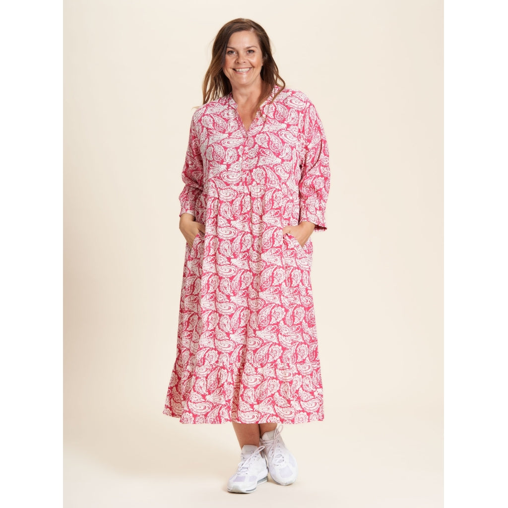 Gozzip Woman Victoria Dress Dress Pink Print