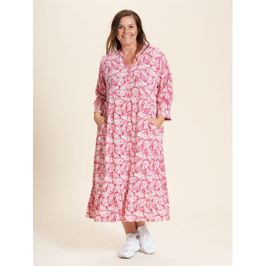 Gozzip Woman Victoria Dress Dress Pink Print
